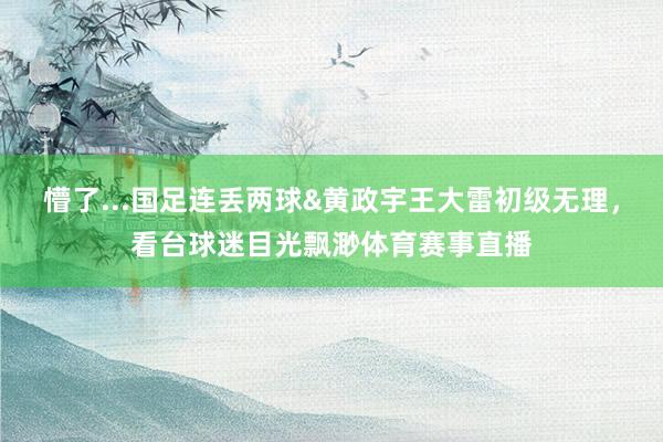 懵了...国足连丢两球&黄政宇王大雷初级无理，看台球迷目光飘渺体育赛事直播