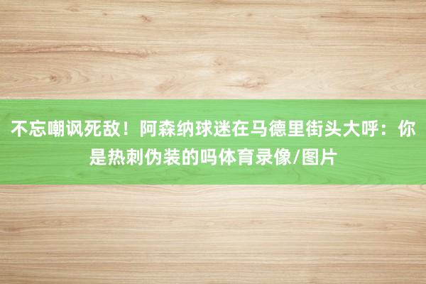 不忘嘲讽死敌！阿森纳球迷在马德里街头大呼：你是热刺伪装的吗体育录像/图片