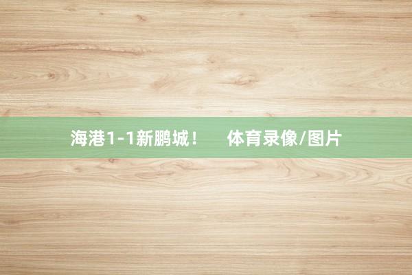 海港1-1新鹏城！    体育录像/图片