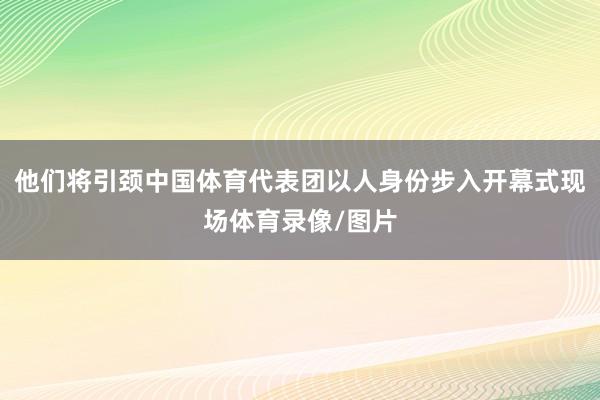 他们将引颈中国体育代表团以人身份步入开幕式现场体育录像/图片