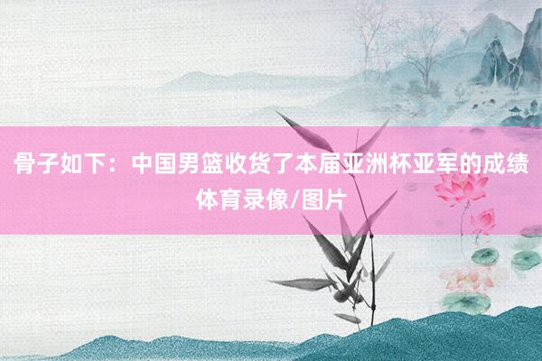 骨子如下：中国男篮收货了本届亚洲杯亚军的成绩体育录像/图片