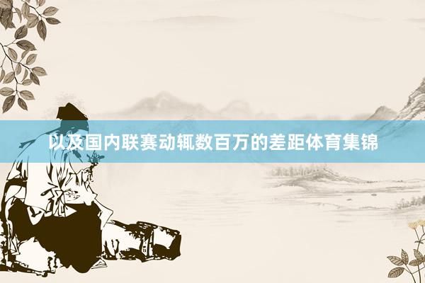 以及国内联赛动辄数百万的差距体育集锦