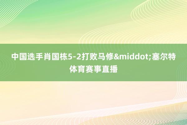 中国选手肖国栋5-2打败马修&middot;塞尔特体育赛事直播