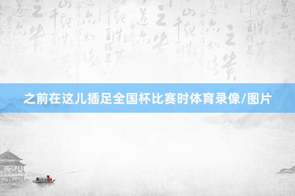 之前在这儿插足全国杯比赛时体育录像/图片