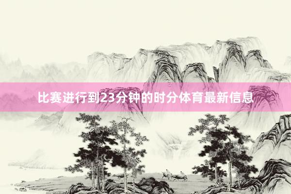 比赛进行到23分钟的时分体育最新信息