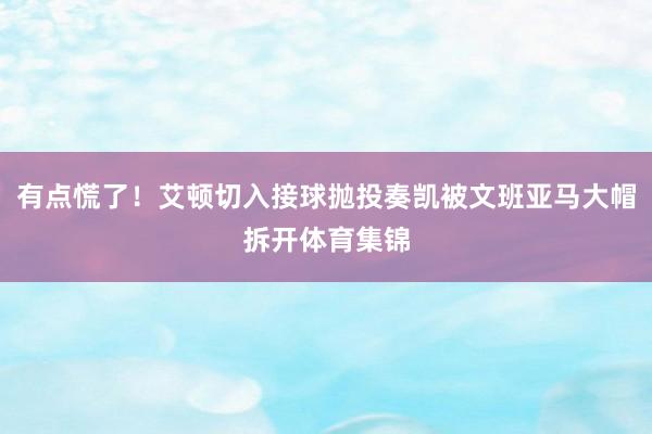 有点慌了！艾顿切入接球抛投奏凯被文班亚马大帽拆开体育集锦