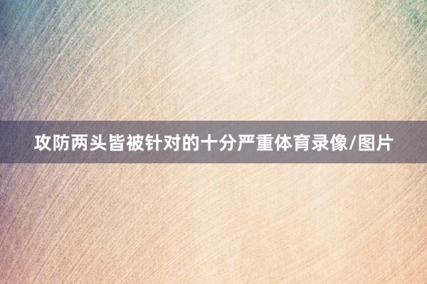 攻防两头皆被针对的十分严重体育录像/图片