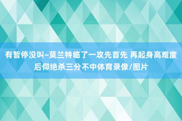 有暂停没叫~莫兰特临了一攻先首先 再起身高难度后仰绝杀三分不中体育录像/图片