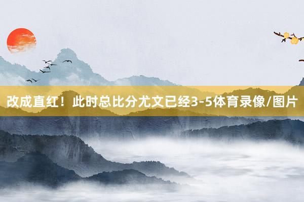 改成直红！此时总比分尤文已经3-5体育录像/图片