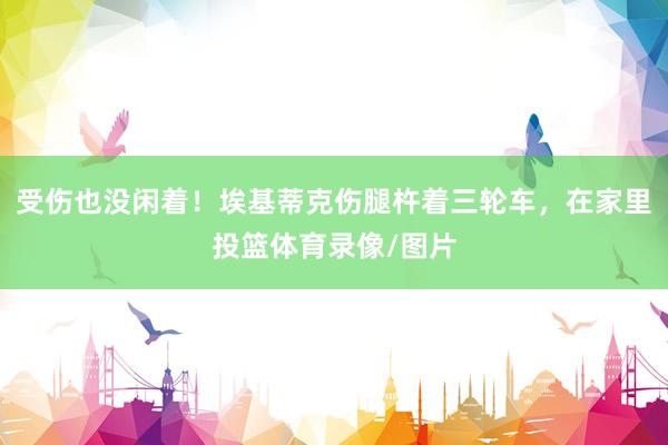 受伤也没闲着！埃基蒂克伤腿杵着三轮车，在家里投篮体育录像/图片