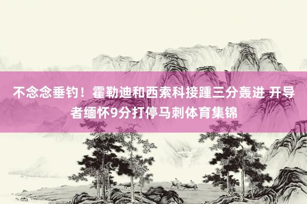 不念念垂钓！霍勒迪和西索科接踵三分轰进 开导者缅怀9分打停马刺体育集锦