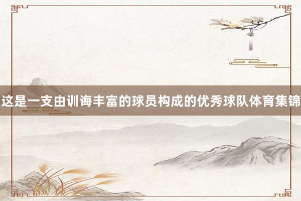 这是一支由训诲丰富的球员构成的优秀球队体育集锦